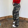 Camo Mid Rise Fit Straight Wide Risen Jeans - Country Lace Boutique