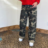 Camo Mid Rise Fit Straight Wide Risen Jeans - Country Lace Boutique