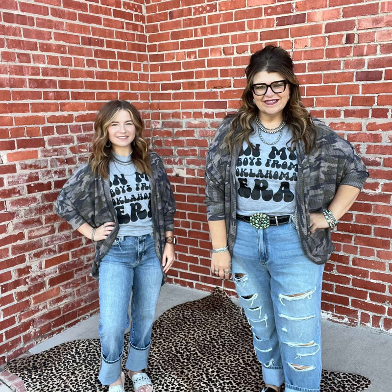 Camo Waffle Dolman Cardigan - Country Lace Boutique