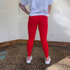 Cherry Red Mono B Tapered Band High Waist Leggings w/Pockets - Country Lace Boutique