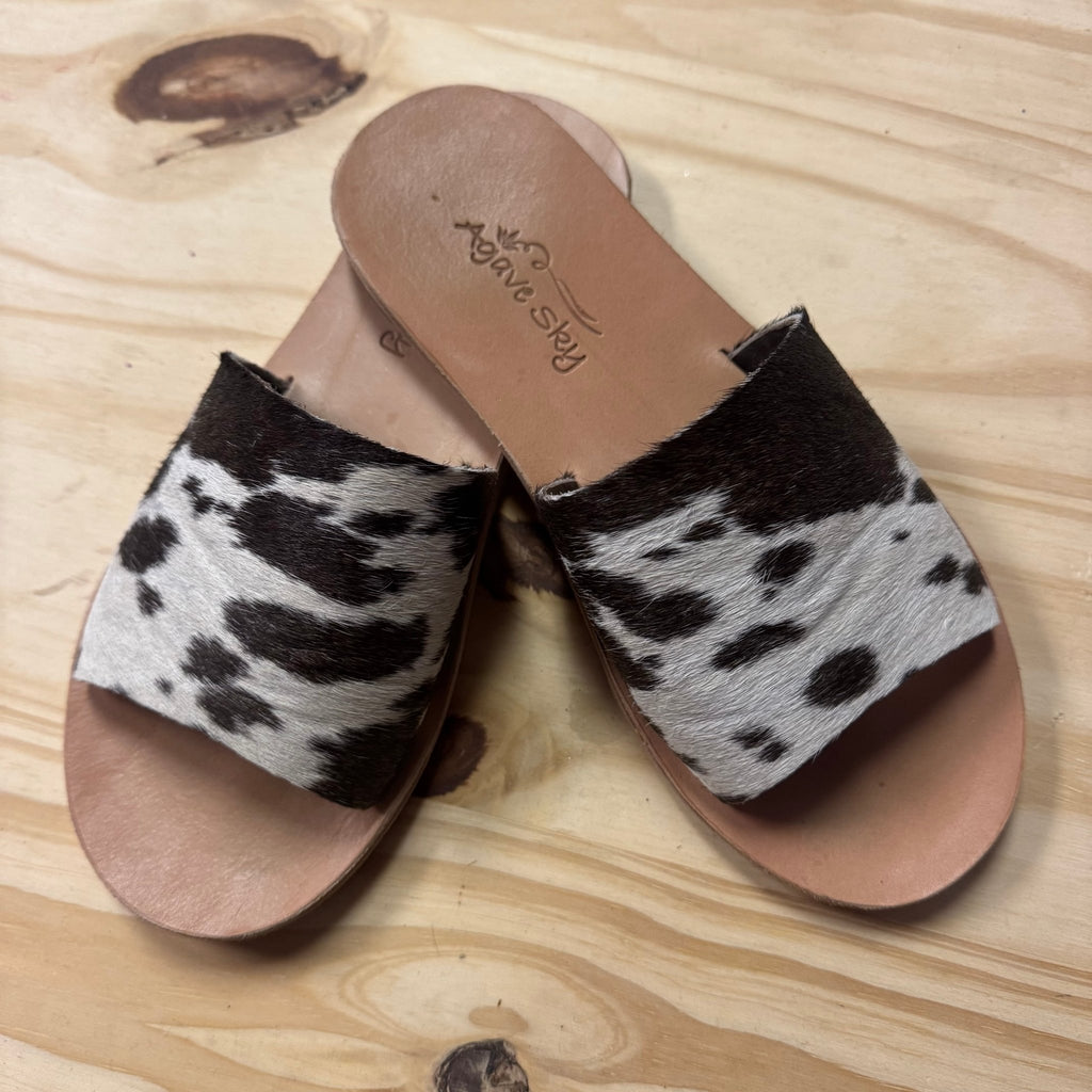 Chocolate Cowhide Leather Agave Sky Sandal - Country Lace Boutique