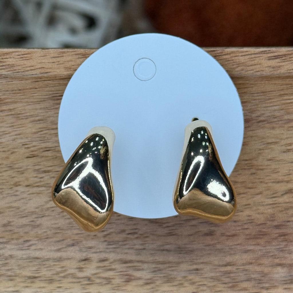 Chunky Unique Gold Hoop Fashion Earring - Country Lace Boutique