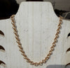Circle Patterned Gold Fashion Necklace - Country Lace Boutique