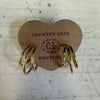 Classy 3 Gold Hoop Fashion Earrings - Country Lace Boutique