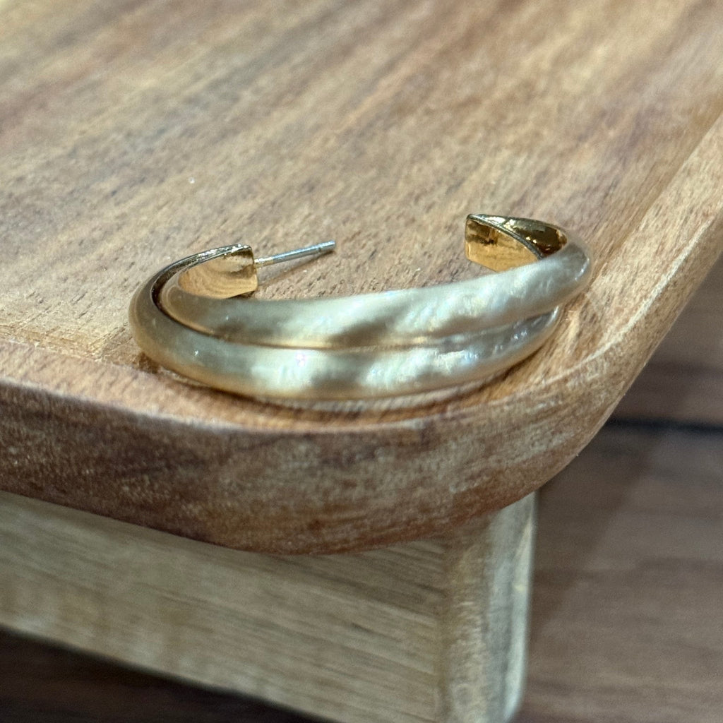 Classy Double Gold Hoop Post Fashion Earring - Country Lace Boutique