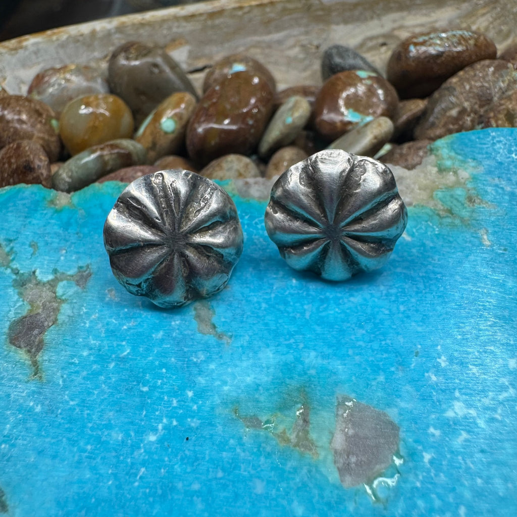 Concho Post Stud Sterling Silver Earring - Country Lace Boutique