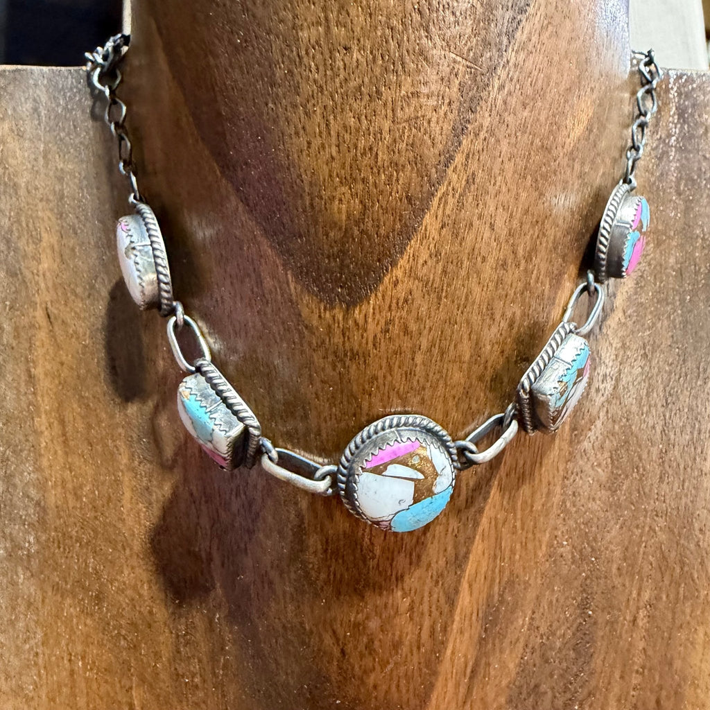 Cotton Candy Choker Sterling Silver Genuine Necklace - Country Lace Boutique
