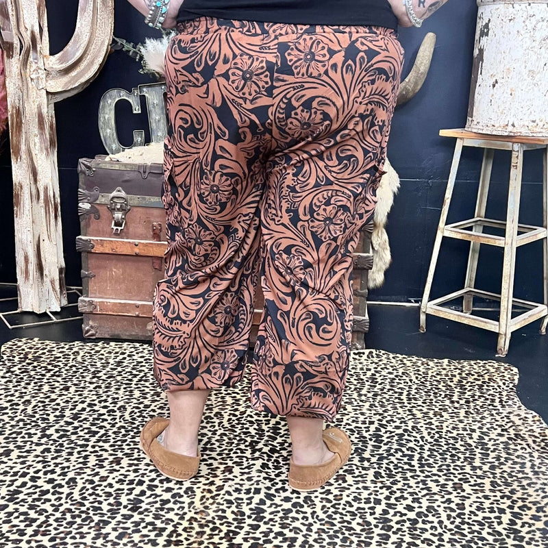 Country Road Leather Print Joggers - Country Lace Boutique