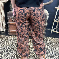 Country Road Leather Print Joggers - Country Lace Boutique