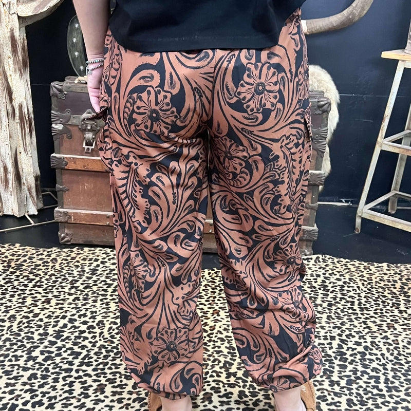 Country Road Leather Print Joggers - Country Lace Boutique