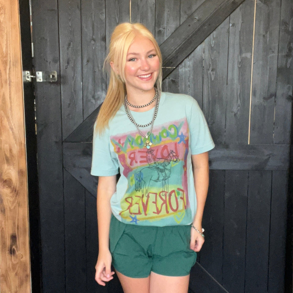 Cowboy Lover Forever T-Shirt - Country Lace Boutique