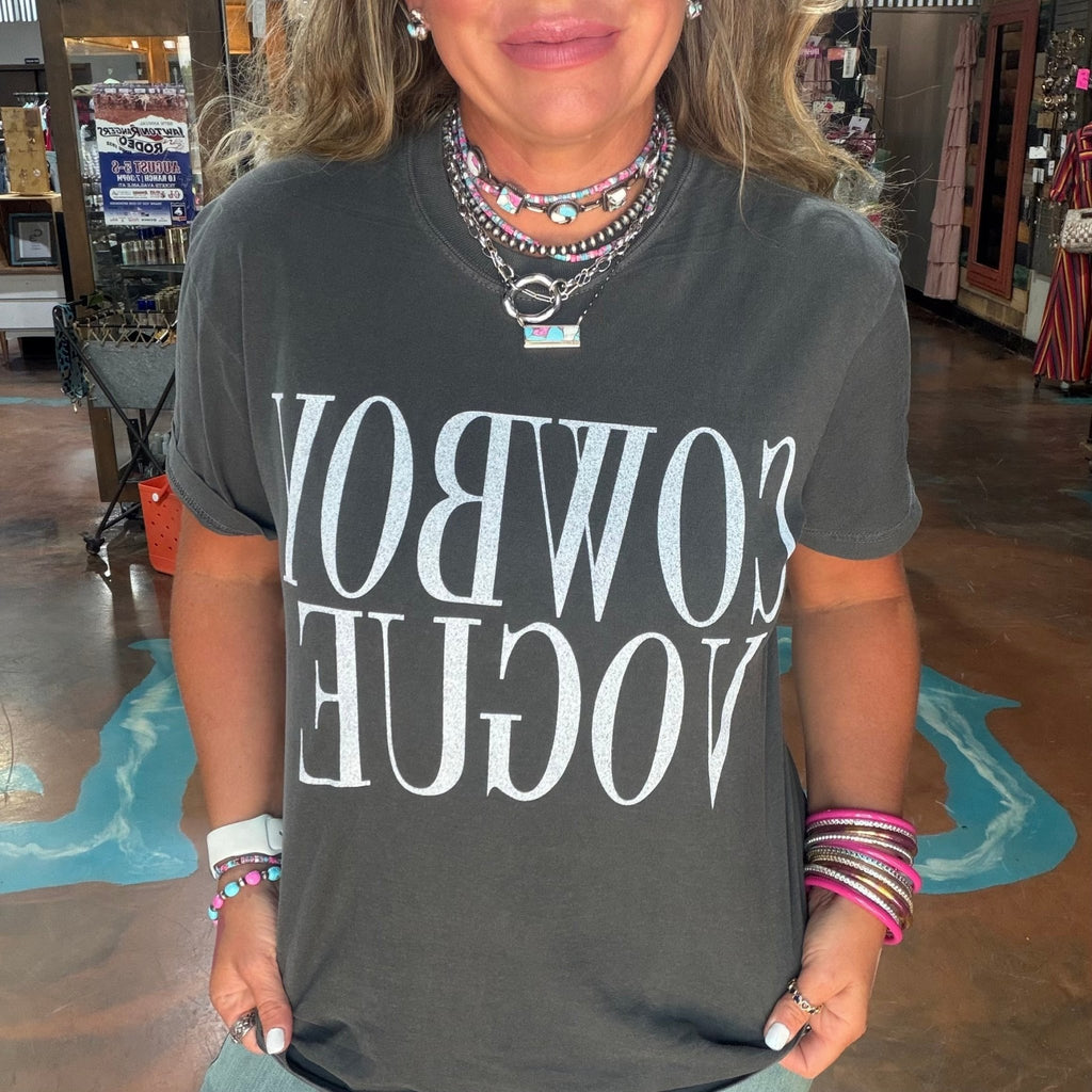 Cowboy Vogue T-Shirt! - Country Lace Boutique