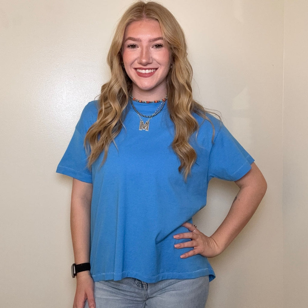 Dab Blue Hi Lo T Shirt - Country Lace Boutique