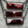 Dahlia Rose Rope Detail Bar Sterling Silver Necklace - Country Lace Boutique