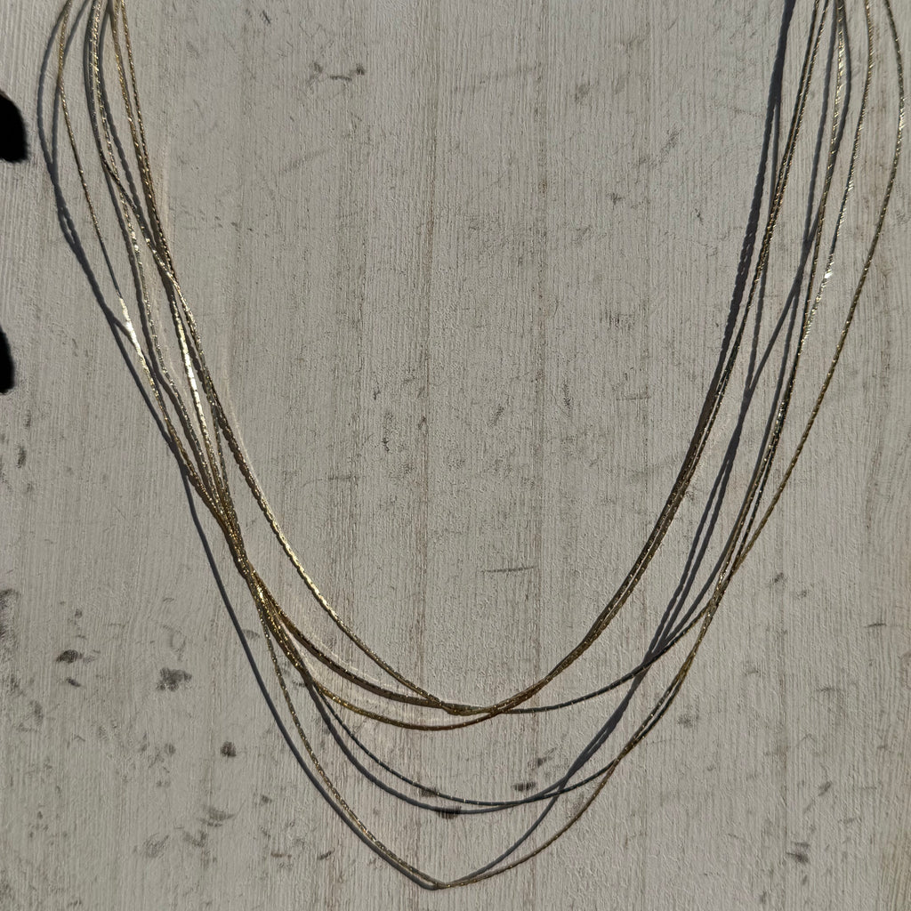 Dainty 5 Layered Thin Gold Fashion Necklace - Country Lace Boutique