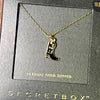 Dainty Black Boot Gold Fashion Necklace - Country Lace Boutique