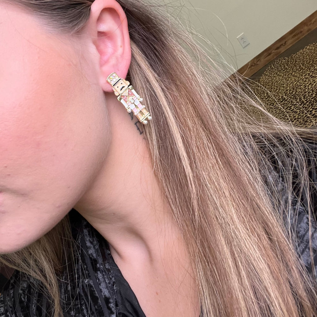 Dainty Dangle Nutcracker Fashion Earrings - Country Lace Boutique