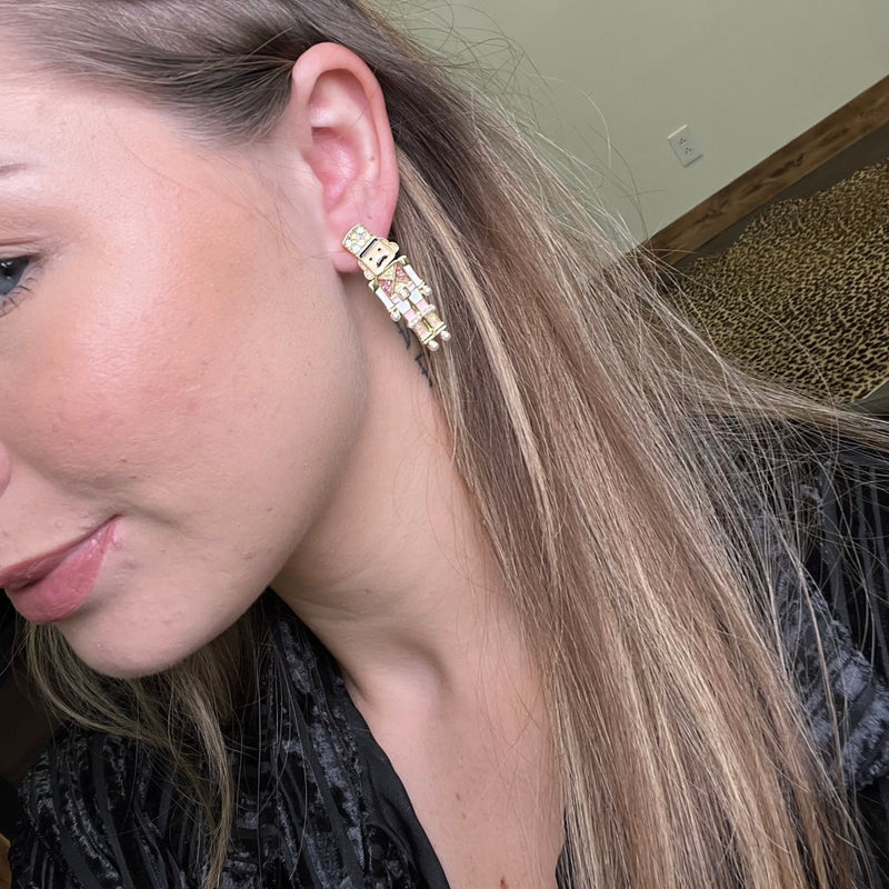 Dainty Dangle Nutcracker Fashion Earrings - Country Lace Boutique