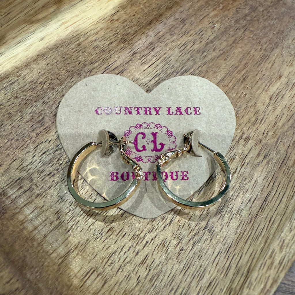 Dainty Detailed Gold Hoop Fashion Earring - Country Lace Boutique