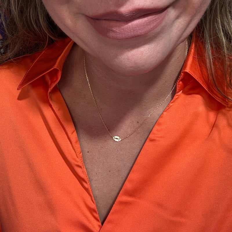 Dainty Gold Football Fashion Necklace - Country Lace Boutique