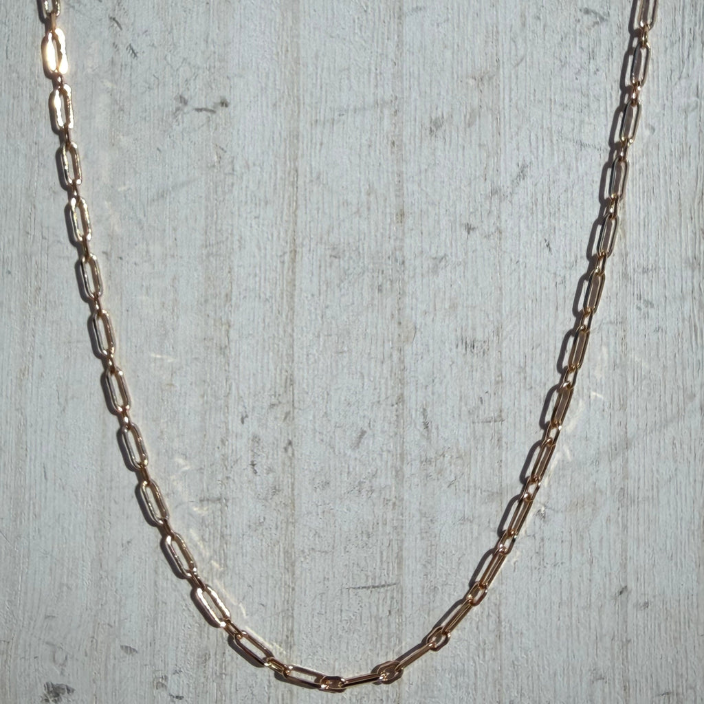 Dainty Paper Clip Gold Fashion Necklace - Country Lace Boutique
