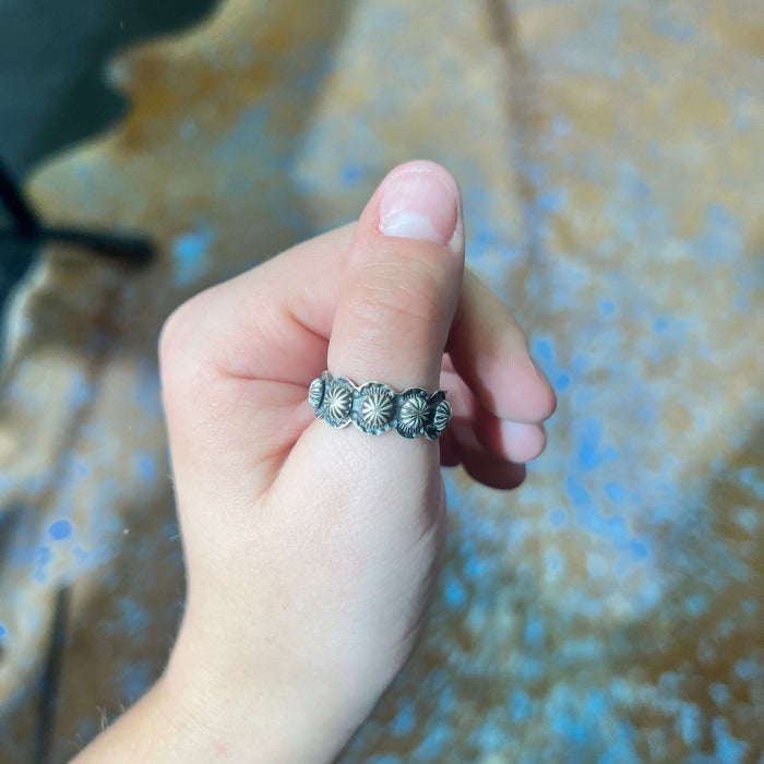 Dainty Sterling Silver Starburst Flat Boob Ring Ever - Country Lace Boutique