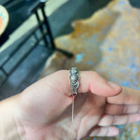 Dainty Sterling Silver Starburst Flat Boob Ring Ever - Country Lace Boutique
