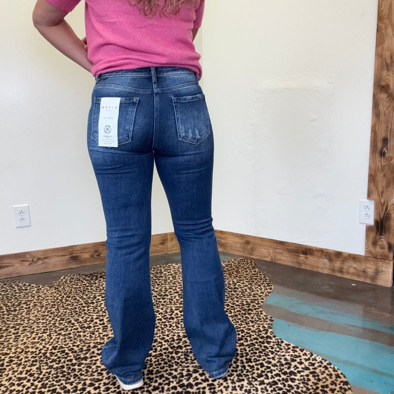 Dark High Rise Bootcut Risen Jeans - Country Lace Boutique
