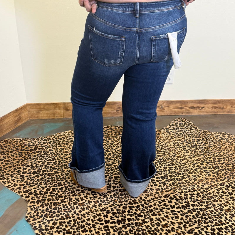 Dark High Rise Bootcut Risen Jeans - Country Lace Boutique