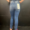 Dark High Rise Skinny Risen Jeans - Country Lace Boutique