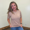 Dark Taupe Super Soft Crop with Pocket Shirt - Country Lace Boutique