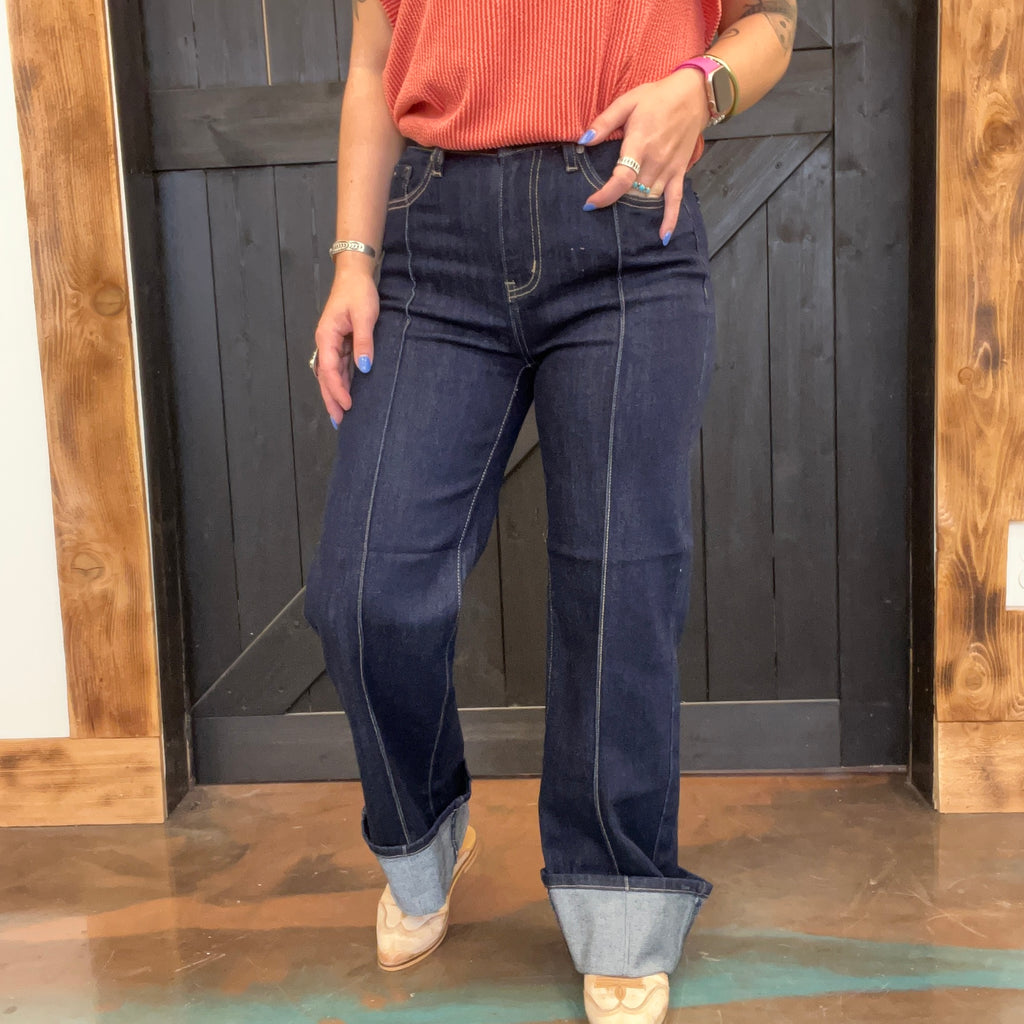 darkstraightpintuckjeans