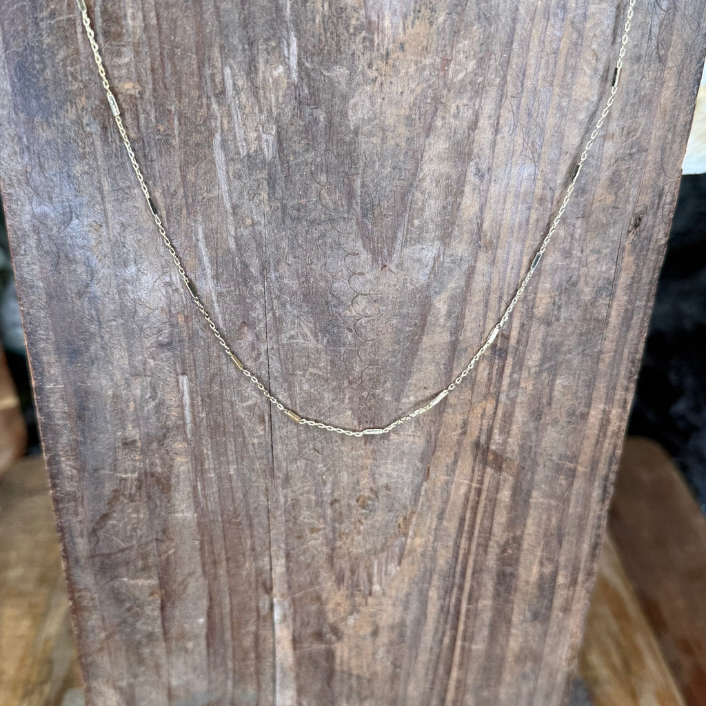 Delicate Chain & Bar Patterned Gold Fashion Necklace - Country Lace Boutique