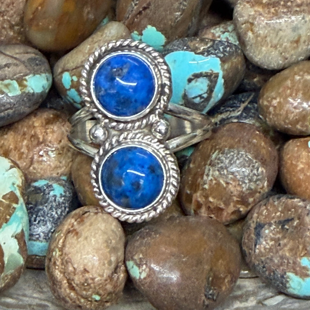 Denim 2 Stone Detailed Sterling Silver Ring - Country Lace Boutique