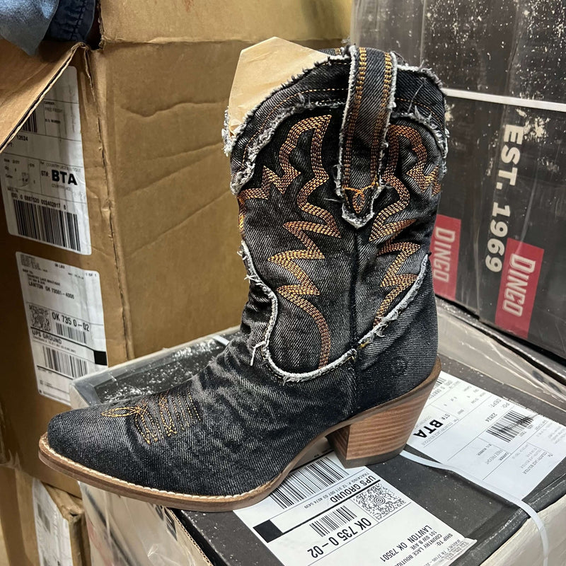Dolly Black Denim Dingo Boot - Country Lace Boutique