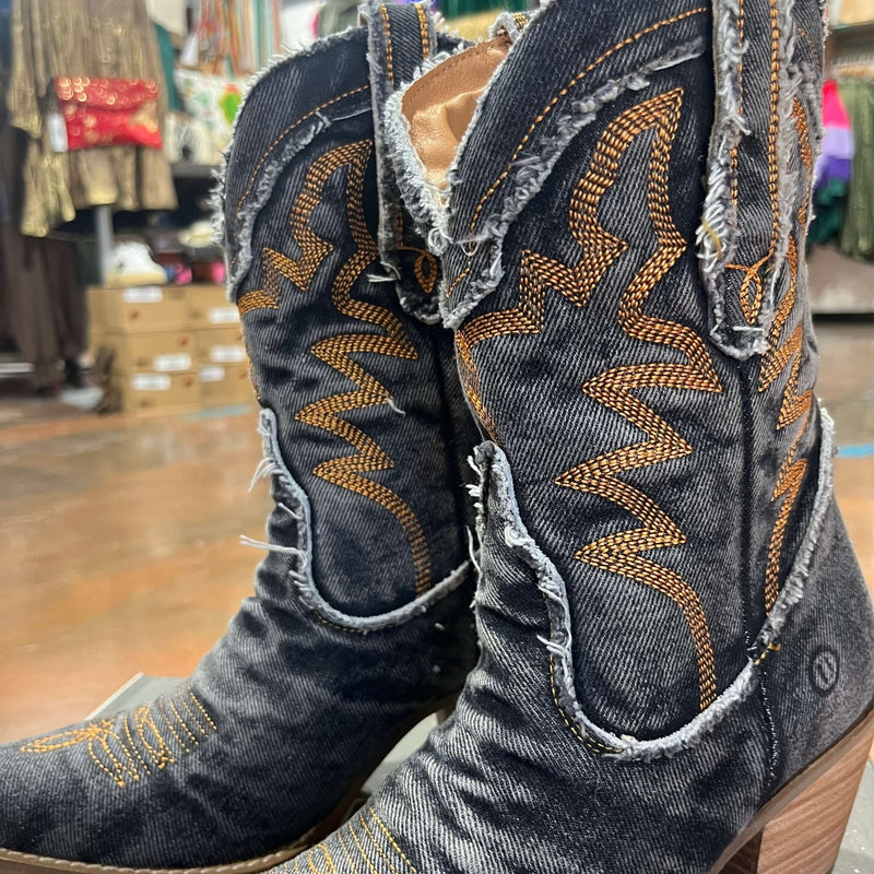 Dolly Black Denim Dingo Boot - Country Lace Boutique