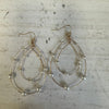 Double Gold Tear Drop with Pearls French Hook Fashion Earrings - Country Lace Boutique