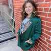 Emerald Green and Animal Print Blazer - Country Lace Boutique