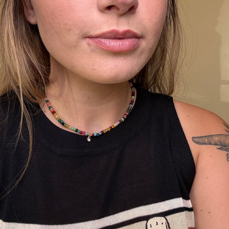 Fancy Multi Colored Beaded Fashion Necklace - Country Lace Boutique