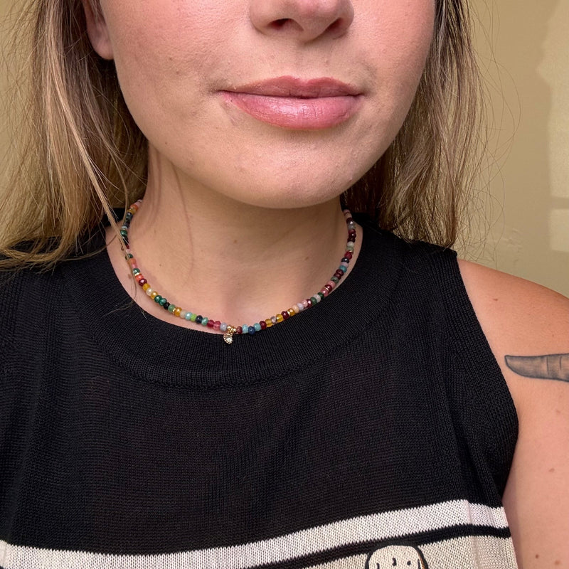 Fancy Multi Colored Beaded Fashion Necklace - Country Lace Boutique