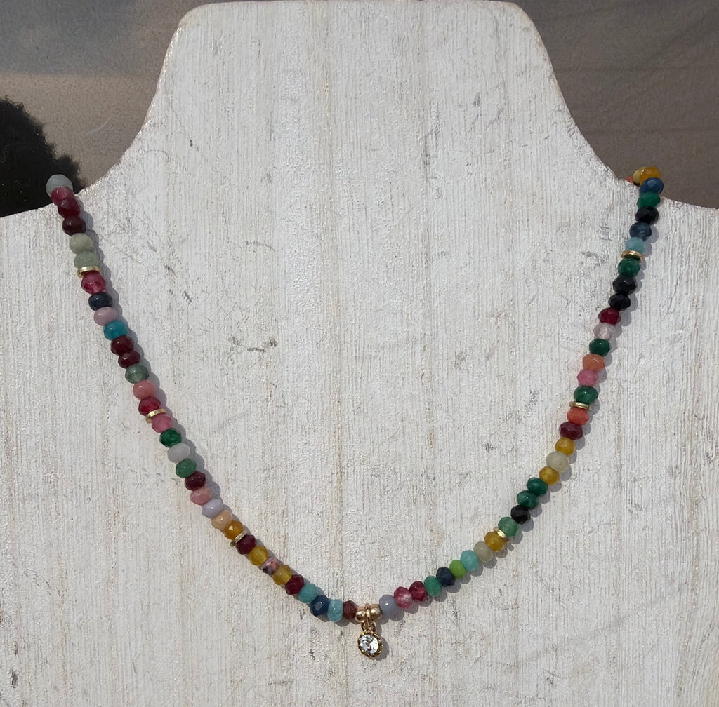 Fancy Multi Colored Beaded Fashion Necklace - Country Lace Boutique