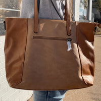 "Faux" Two Toned Tan with Removeable & Adjustable Strap Purse w/ Wallet - Country Lace Boutique