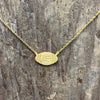 Flat Football Gold Fashion Necklace - Country Lace Boutique