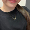 Flat Sideways Gold Fashion Letter Necklace - Country Lace Boutique