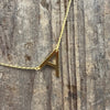 Flat Sideways Gold Fashion Letter Necklace - Country Lace Boutique