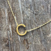 Flat Sideways Gold Fashion Letter Necklace - Country Lace Boutique