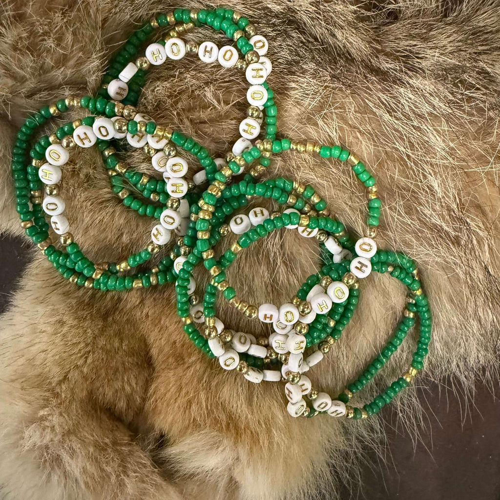 Fun Beaded HO HO HO Bracelet - Country Lace Boutique