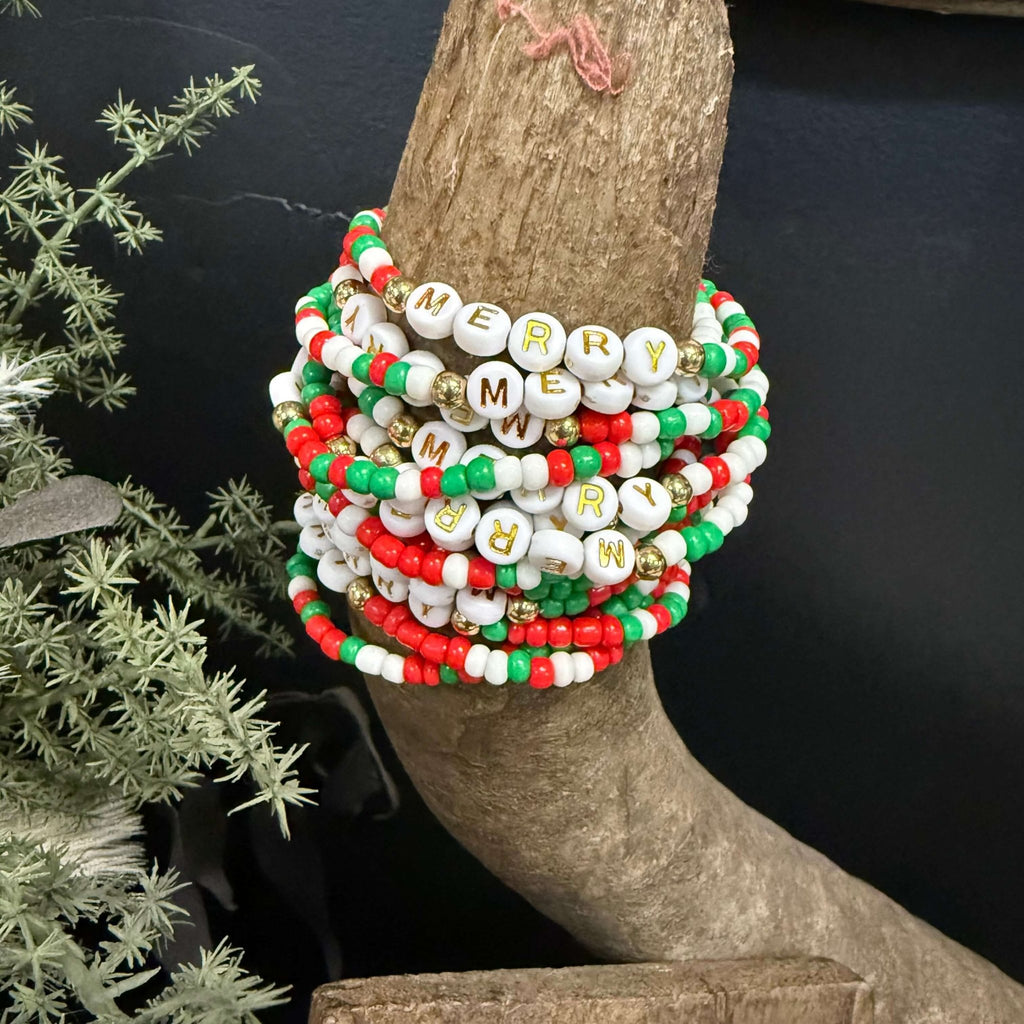 Fun Beaded Merry Bracelet - Country Lace Boutique