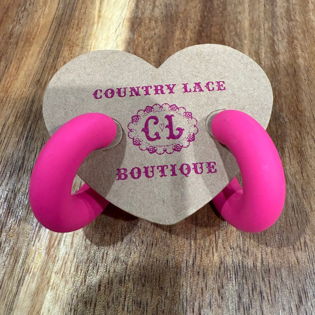 Fun Chunky Hoop Fashion Earrings - Country Lace Boutique