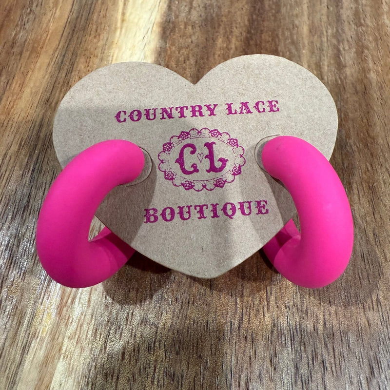 Fun Chunky Hoop Fashion Earrings - Country Lace Boutique